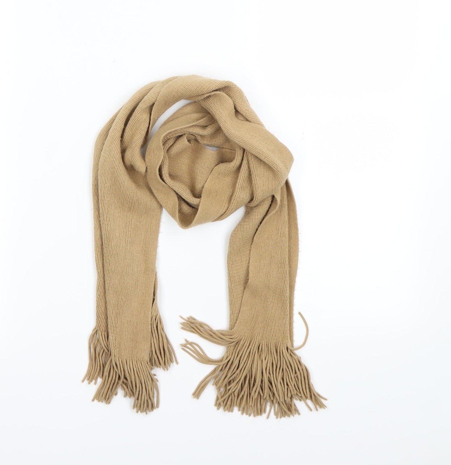 Preworn Unisex Beige Chevron Scarf Size Regular
