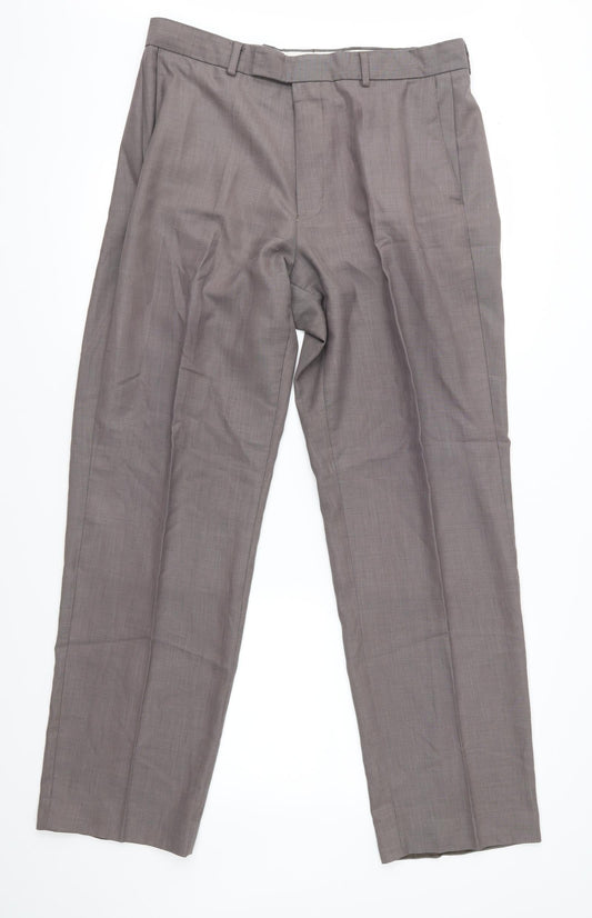 Womens UK Size 32 in Preworn Regular Fit Grey Trousers