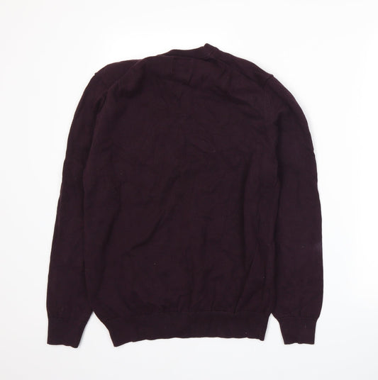 Peter Werth Mens Purple Knit Pullover Jumper Size M