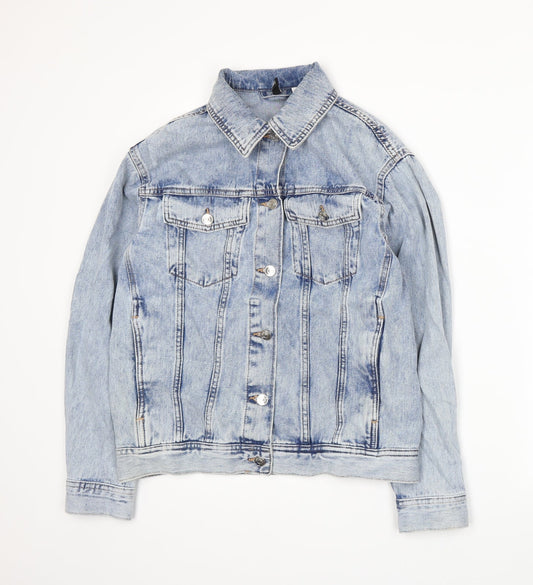 Divided by H&M Womens Blue Denim Jacket Coat Size XS