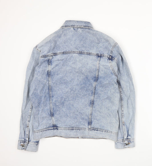Divided by H&M Womens Blue Denim Jacket Coat Size XS