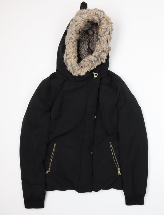 NEXT Womens Black Parka Coat Size 8