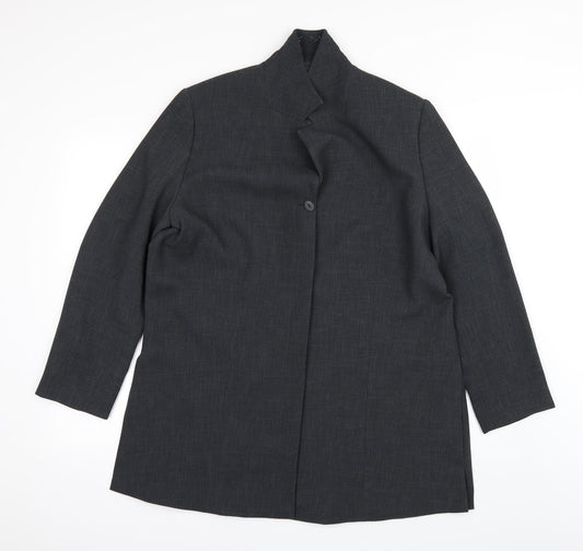 Womens UK Size 18 ELVI Grey Overcoat