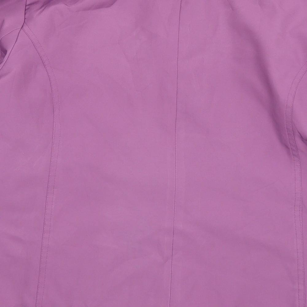 BM Womens Purple Windbreaker Coat Size L