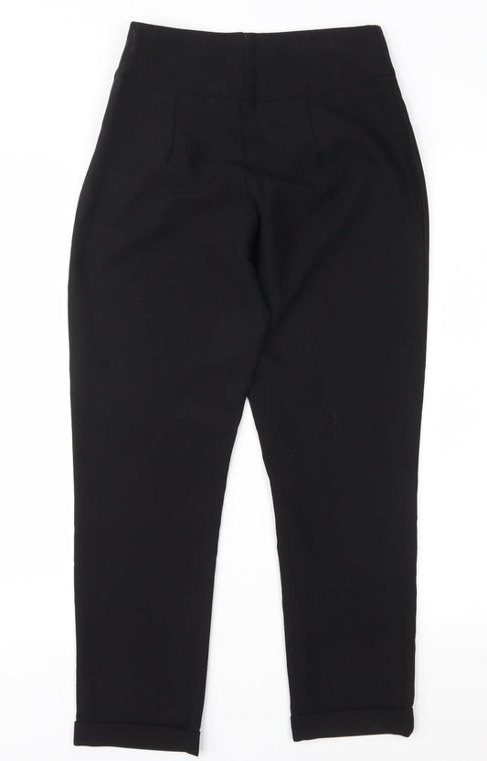 Womens UK Size 6 PRETTYLITTLETHING Regular Fit Black Trousers