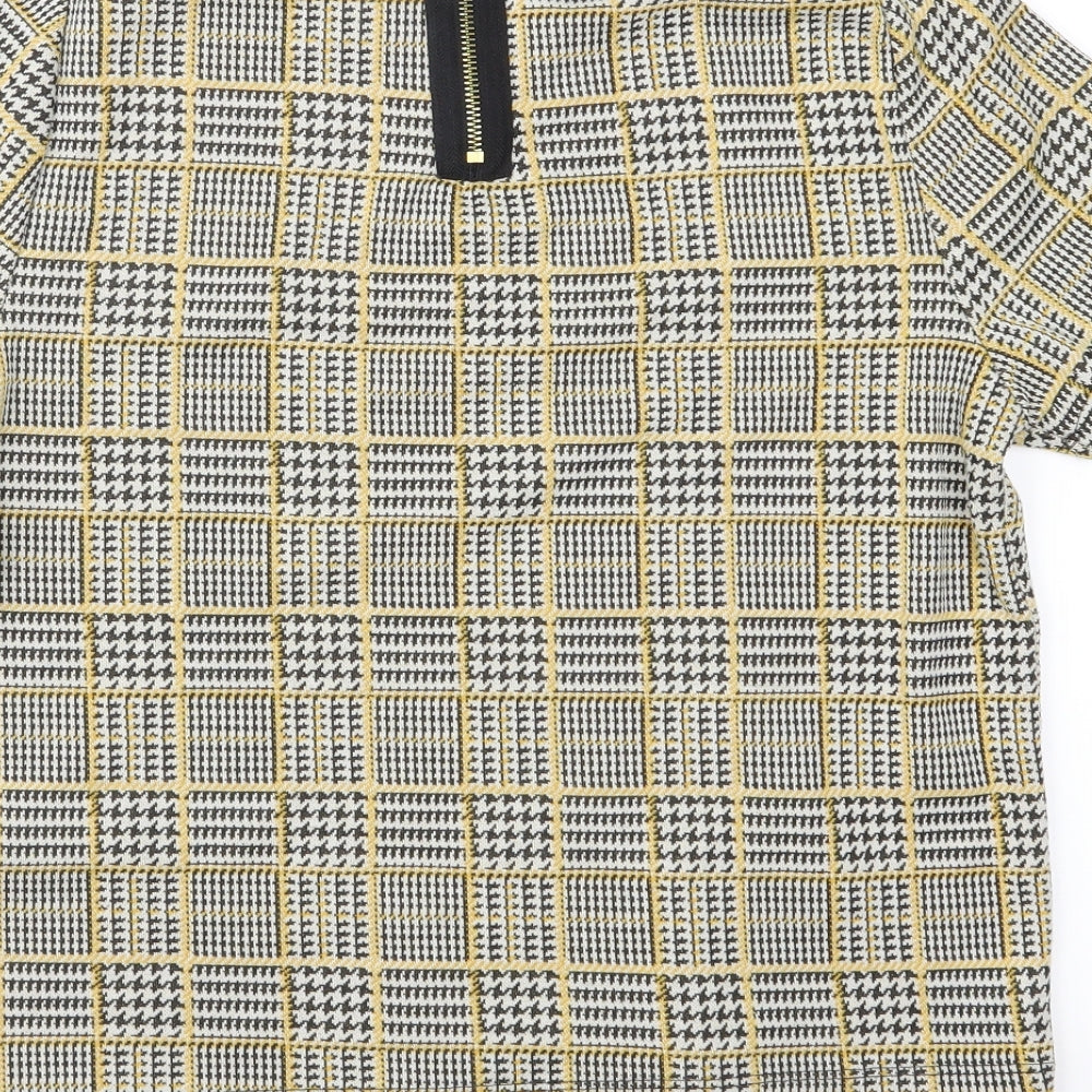 Womens UK Size 10 New Look Yellow Basic Blouse