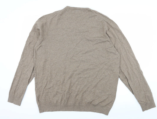 NEXT Mens Brown Knit Pullover Jumper Size L