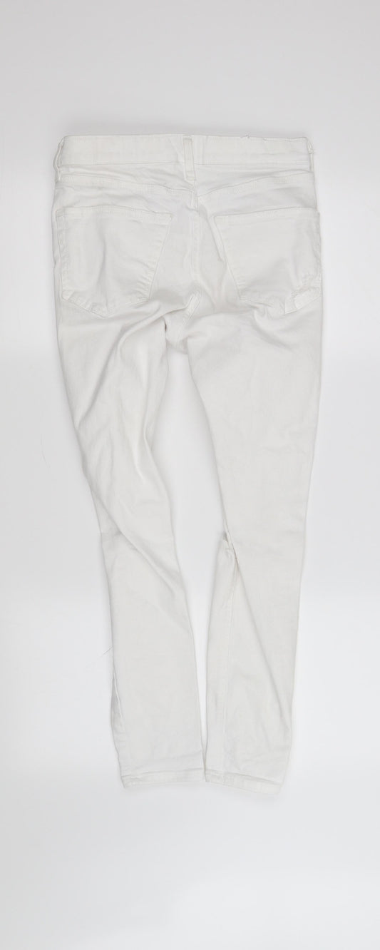 Womens UK Size S jamie Regular Fit Straight White Jeans
