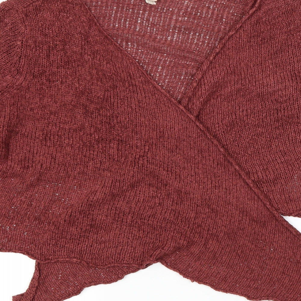 H&M Womens Red Cardigan Jumper Size M