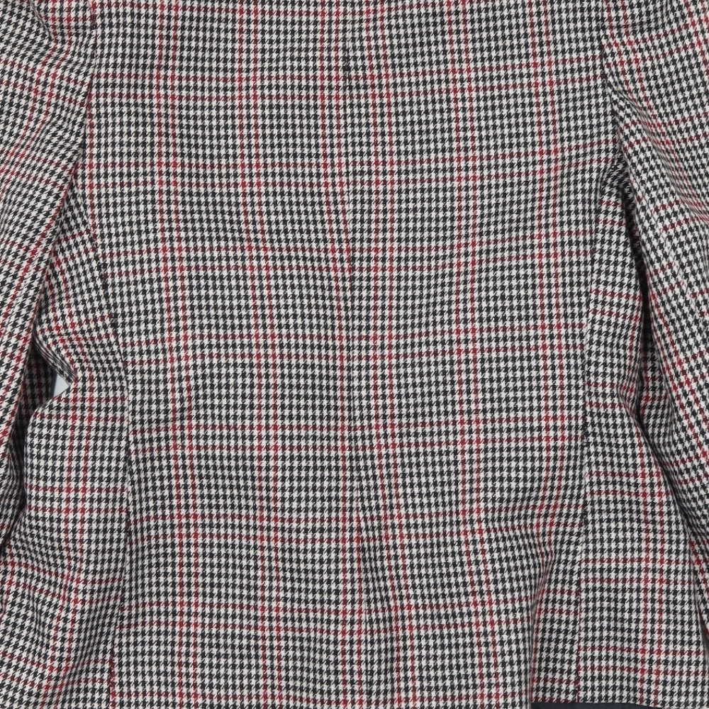 C&A Womens Red Check  Jacket Blazer Size 12