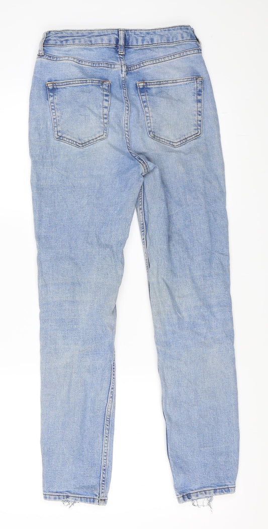 Topshop Womens Blue Denim Straight Jeans Size 25 in L32 in