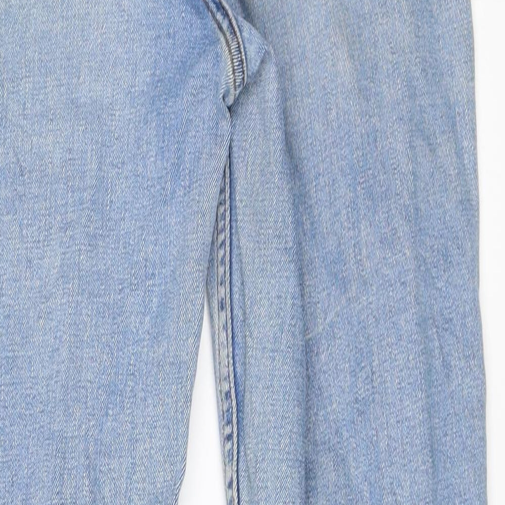 Topshop Womens Blue Denim Straight Jeans Size 25 in L32 in