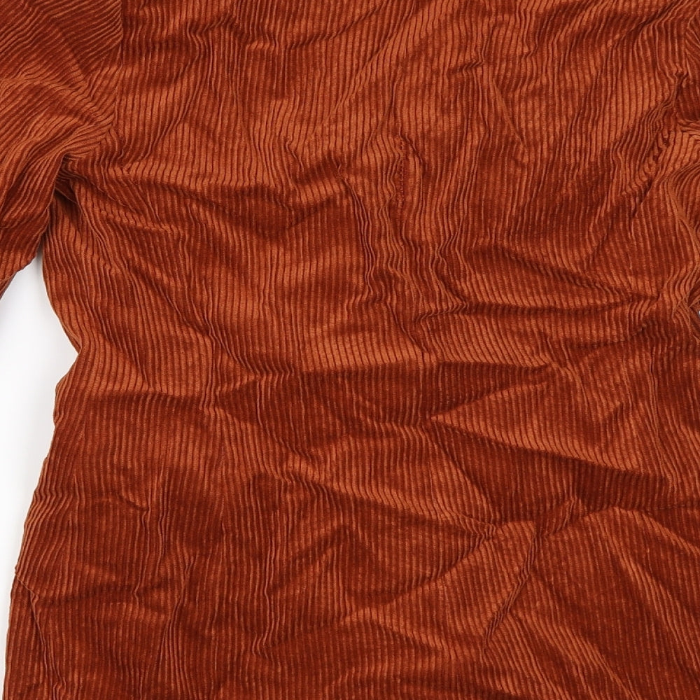 Primark Womens Orange Corduroy Jacket Size 4