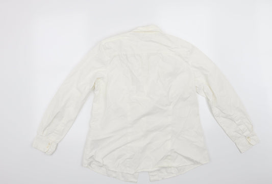 Womens UK Size 12 Gap White Basic Button-Up