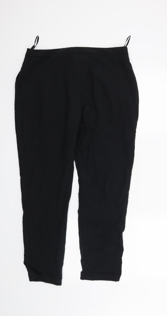 Womens UK Size 12 Dorothy Perkins Regular Fit Black Trousers