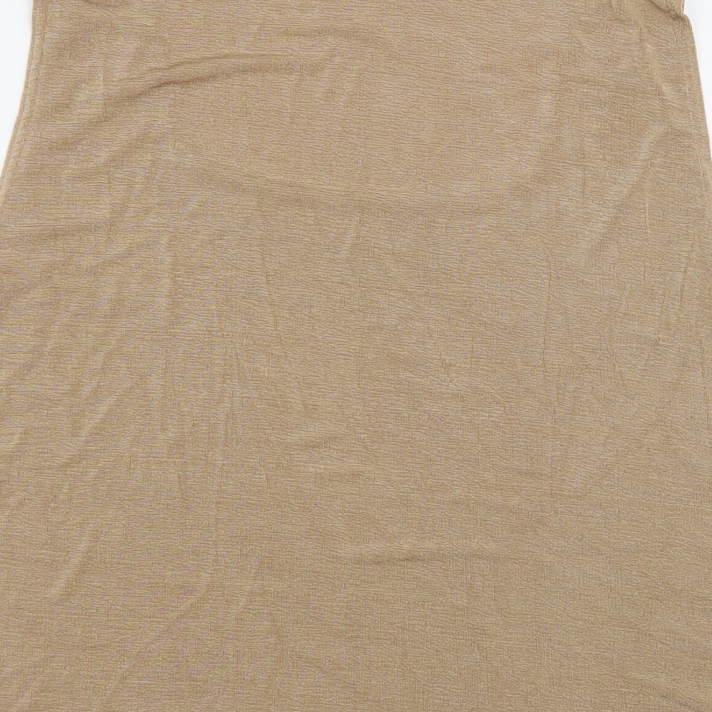 Womens UK Size 2XL Reflections Brown Basic Blouse