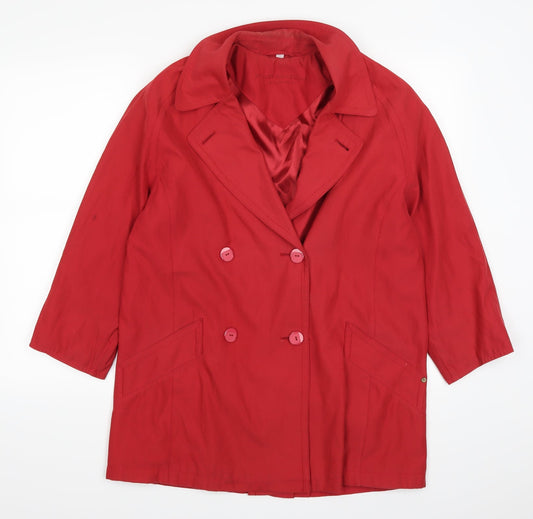 Womens UK Size S Four Seasons Red Overcoat
