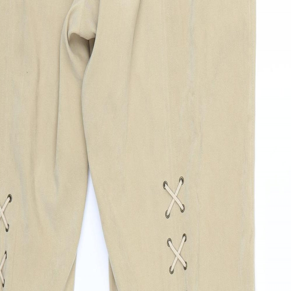 P Womens Beige Trousers Size 16 L32 in