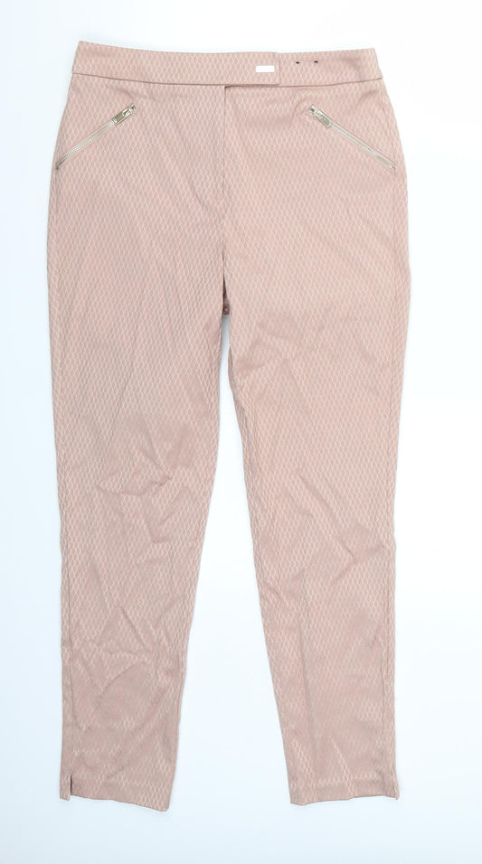 Womens UK Size 6 F&F Regular Fit Pink Trousers