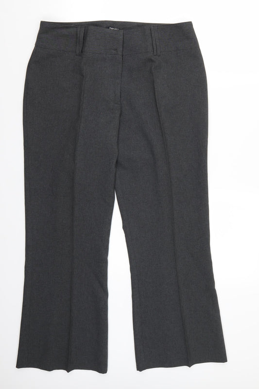 Womens UK Size 14 Papaya Regular Fit Grey Trousers