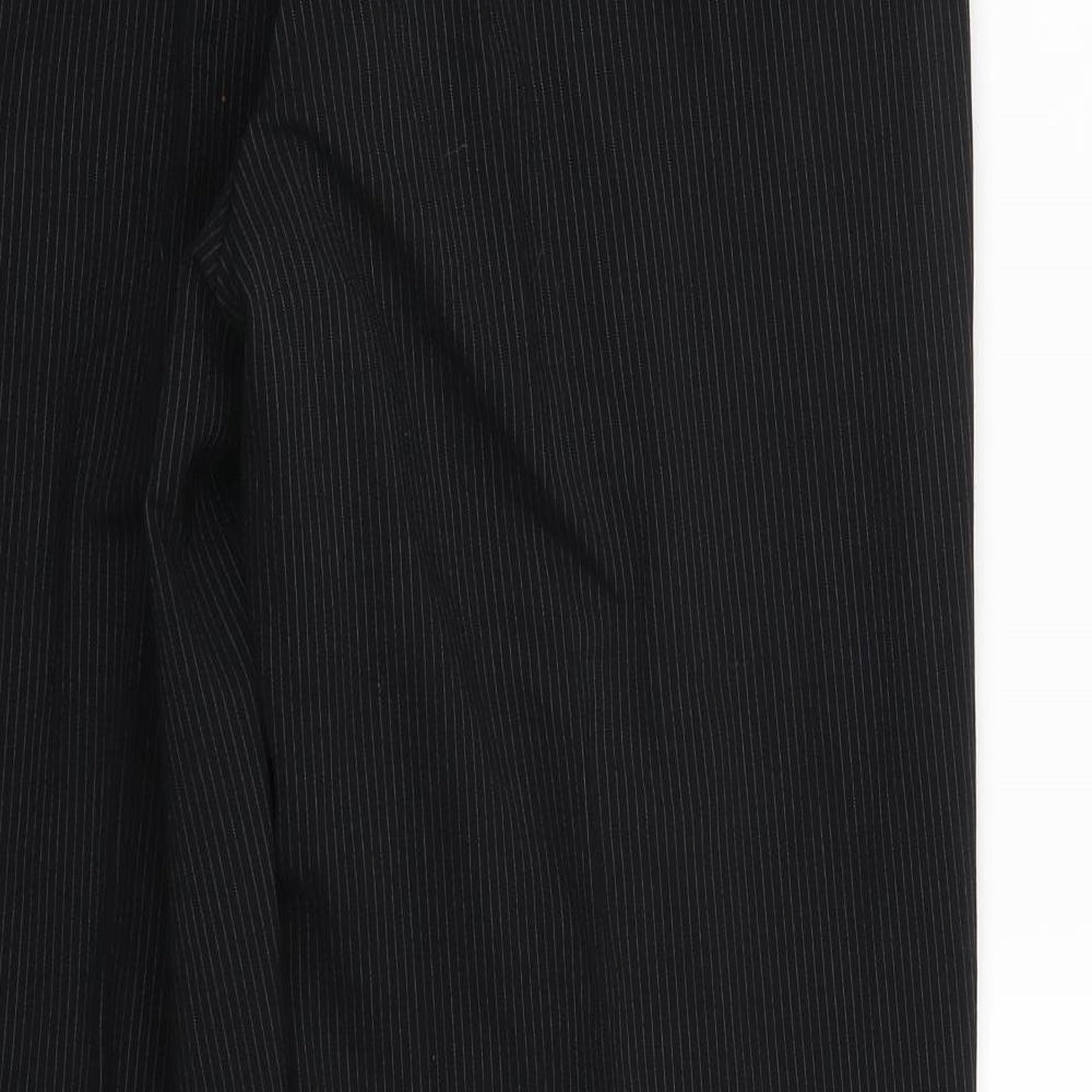 NEXT Womens Black Striped Trousers Size 34 L31 in