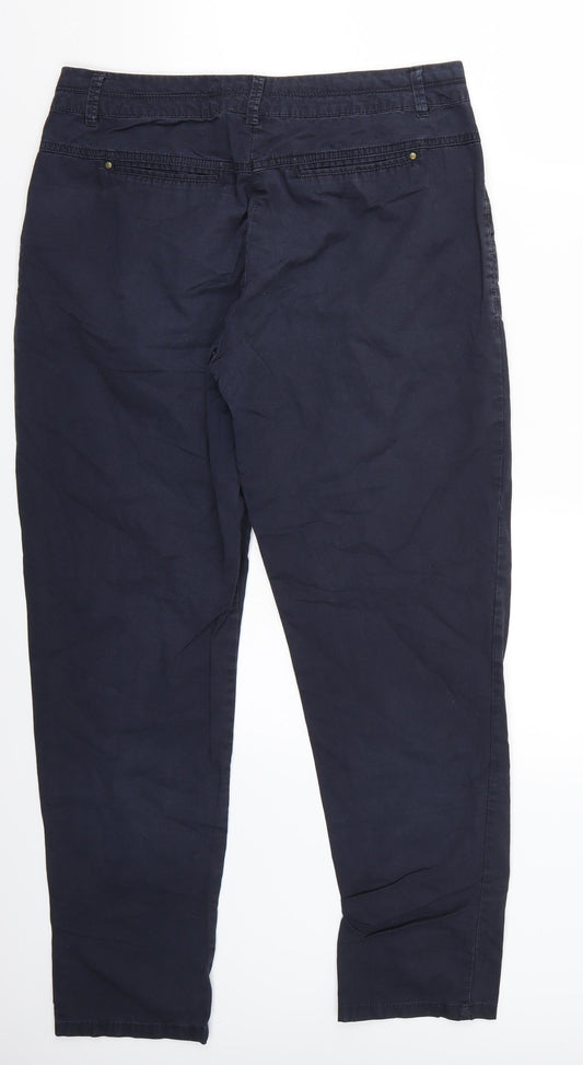 Womens UK Size 10 Wallis Regular Fit Blue Trousers