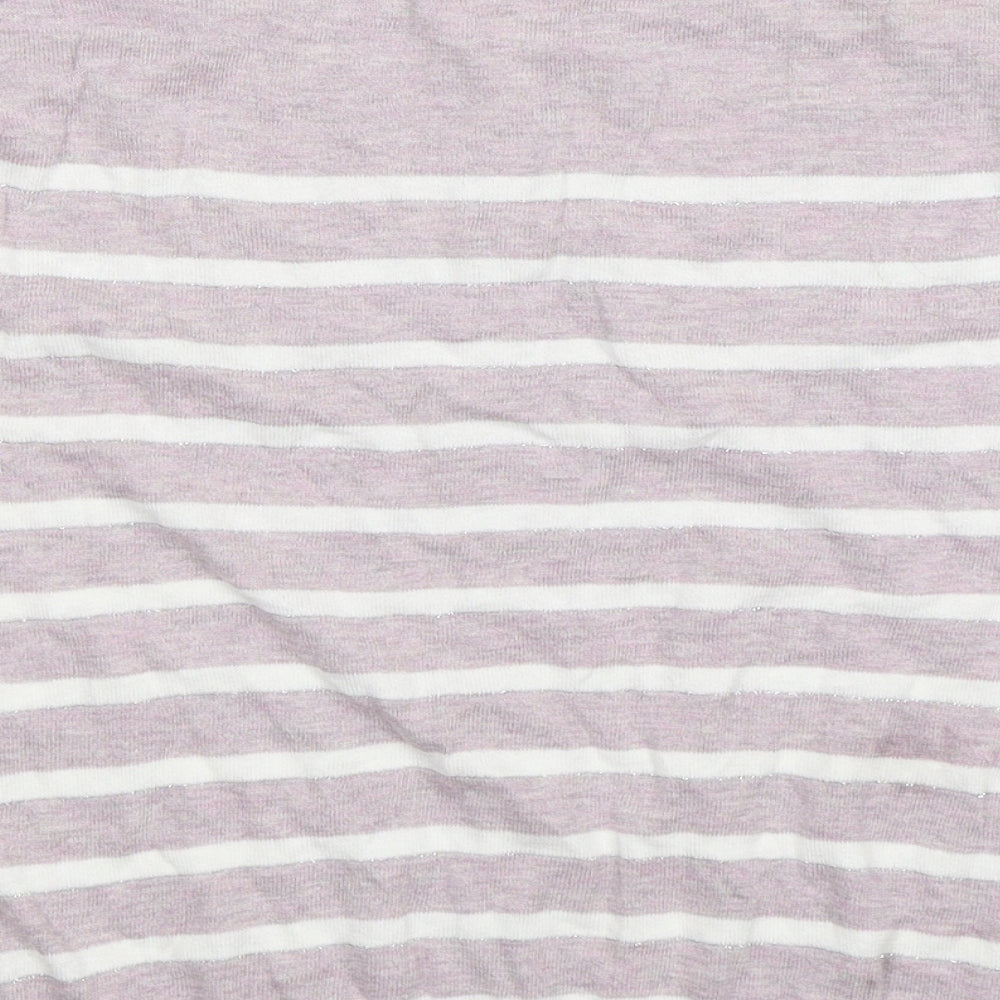 Next Womens Multicoloured Striped Knit Pullover Jumper Size 6 - Oversized