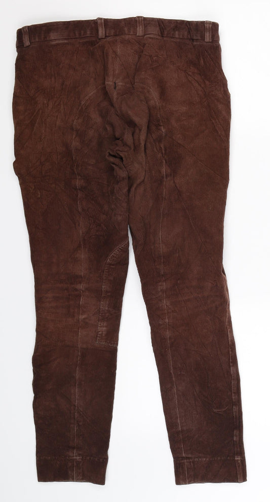 Womens UK Size 32 in Gallop Extra-Slim Fit Brown Trousers
