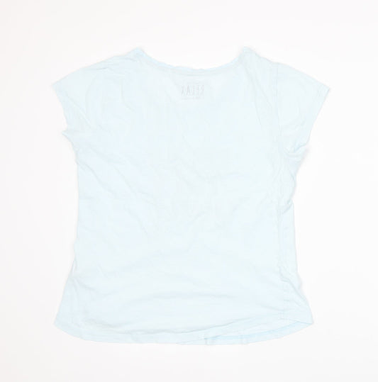 Peacocks Womens Blue Basic T-Shirt Size 12