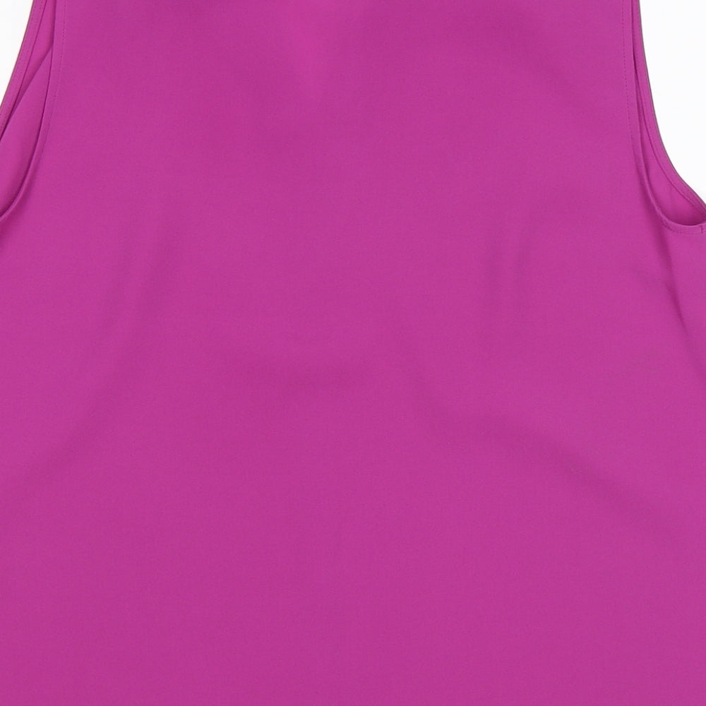 TU Womens Purple Chiffon Tunic T-Shirt Size 12