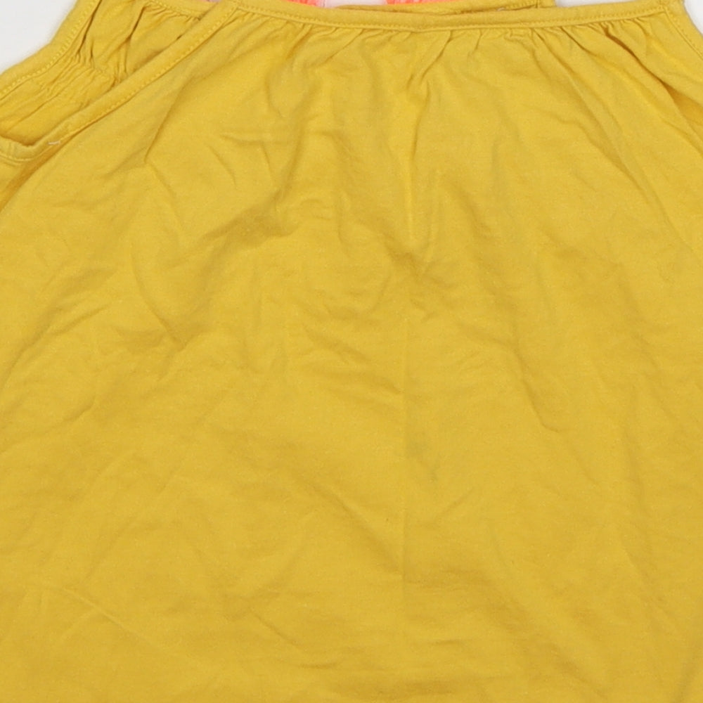 Matalan Girls Yellow Striped Basic Tank Size 9 Years - boho tassel