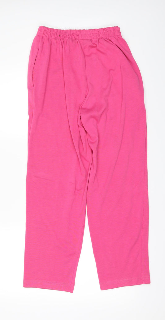 Womens UK Size S Reebok Regular Fit Sweatpants Pink Trousers