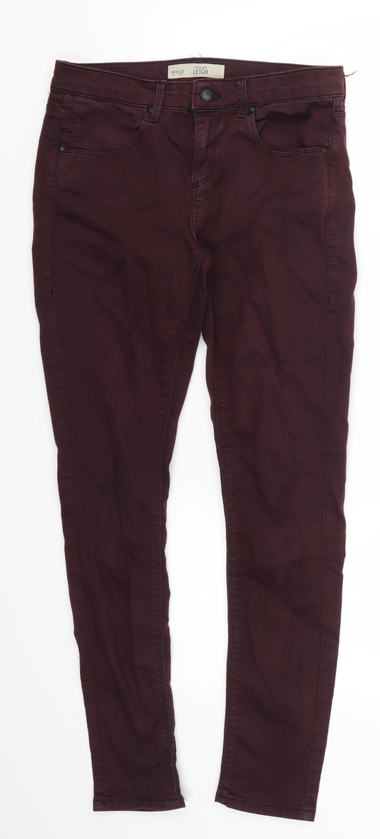 Womens UK Size 28 in Topshop Regular Fit Skinny Purple Jeans