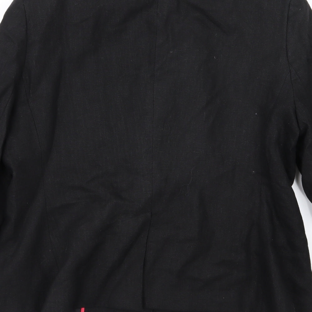 E-vie Womens Black Jacket Blazer Size 14