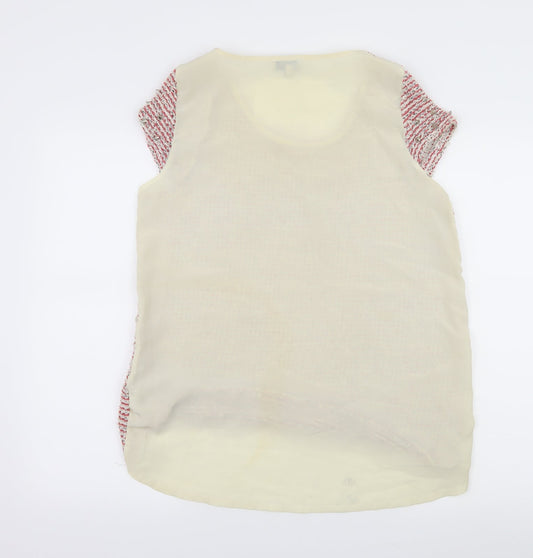 Papaya Womens Pink Striped Basic Blouse Size 14