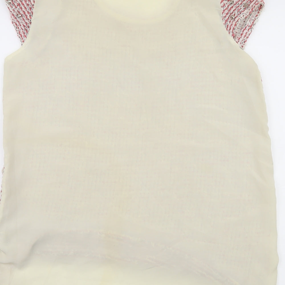 Papaya Womens Pink Striped Basic Blouse Size 14