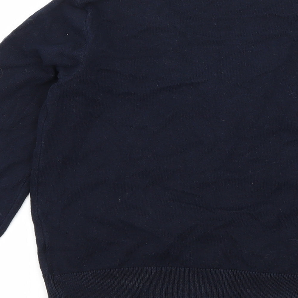 F&F Boys Blue Knit Cardigan Jumper Size 5-6 Years