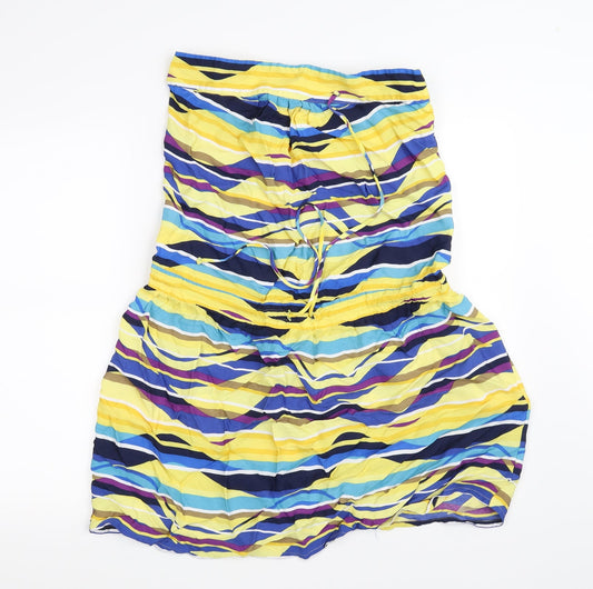 Limited Collection Womens Yellow Striped Fit & Flare Size 12