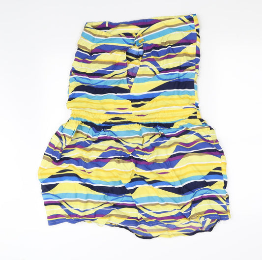 limited collection Womens Yellow Striped Fit & Flare Size 12