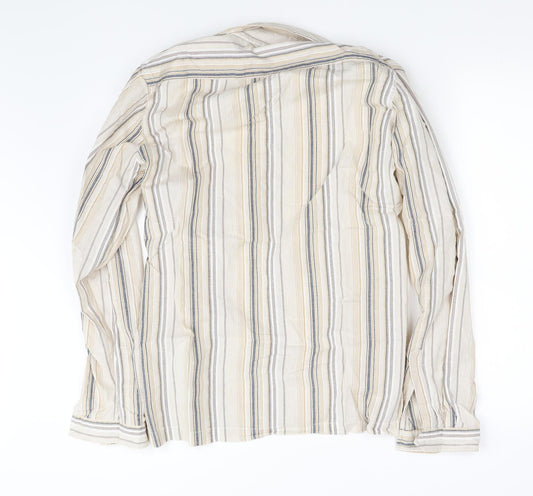 Topman Mens Beige Button-Up Size S