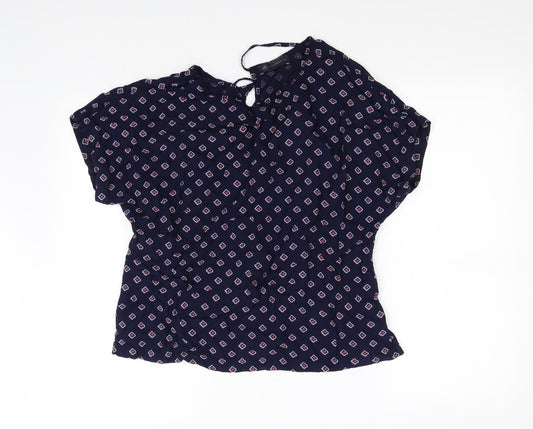 m&s Womens Blue Basic Blouse Size 14