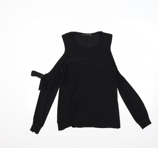 Womens UK Size 8 Look of the day Black Basic Polo