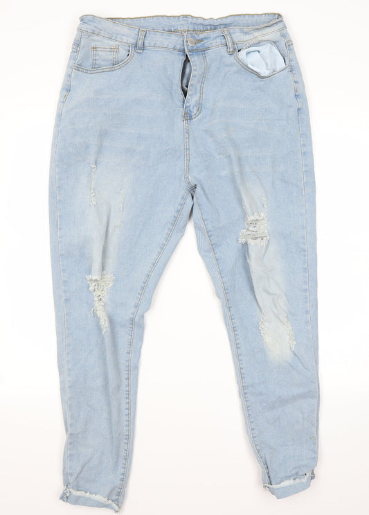SHEIN Womens Blue Tapered Jeans Size XL L26 in