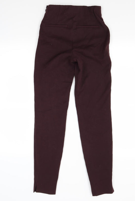 Womens UK Size 4 H&M Slim Fit Red Trousers