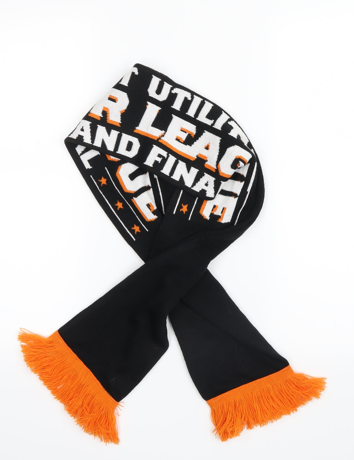 ESM Mens Black Knit Rectangle Scarf Scarf One Size - Super League Grand Final