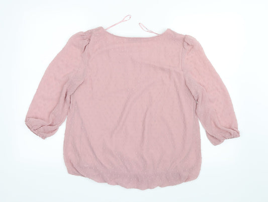 Womens UK Size 8 Soon Pink Basic Blouse