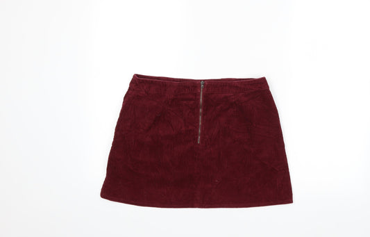 BDG Womens Red  Corduroy Mini Skirt Size M
