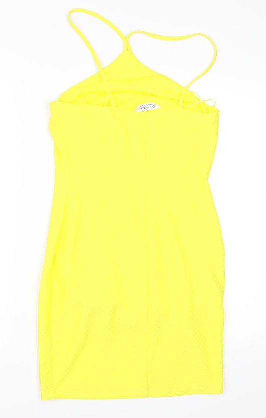 Miss Selfridge Womens Yellow Bodycon Size 10