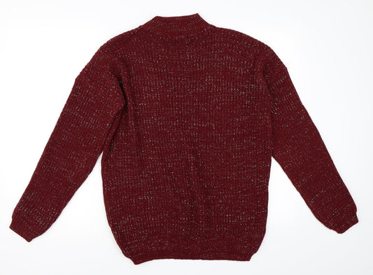 Misspap Womens Red Pullover Jumper Size M