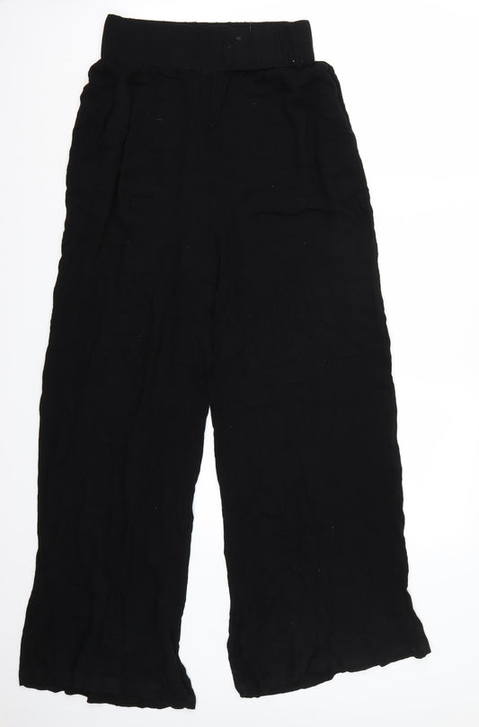Womens UK Size 8 Misspap Regular Fit Black Trousers